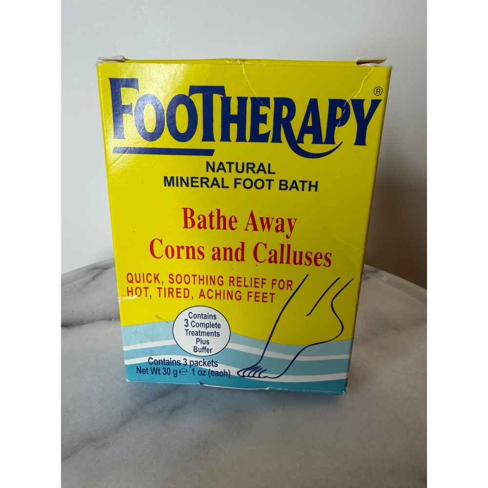 Footherapy Natural Mineral Foot Bath Corn and Callus Treatment 2 Packets